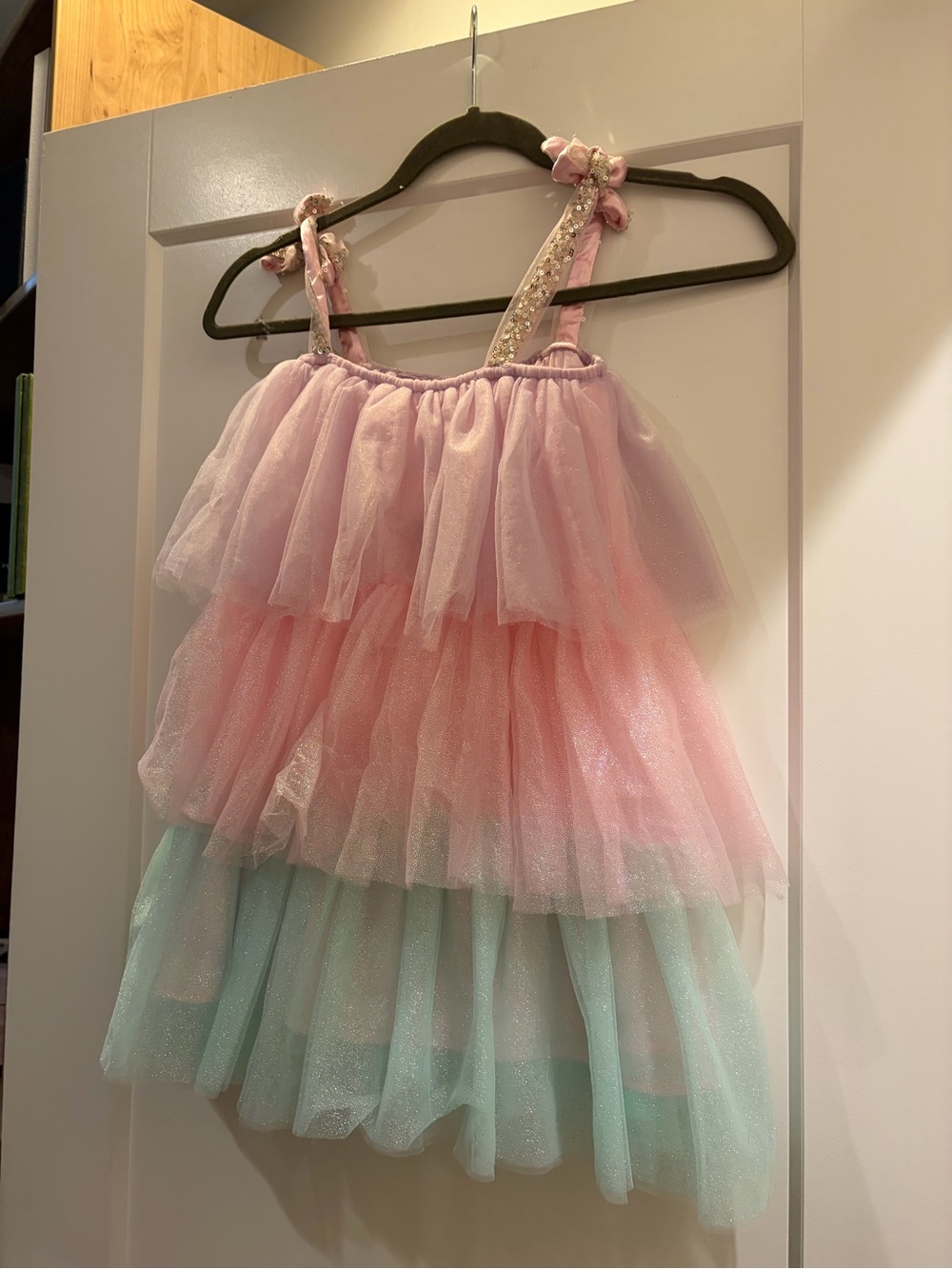 Lola + The Boys Rainbow Ruffled Dress